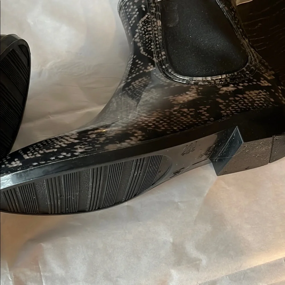 INC International Concepts Black Snake Print‎ Rain Boots
